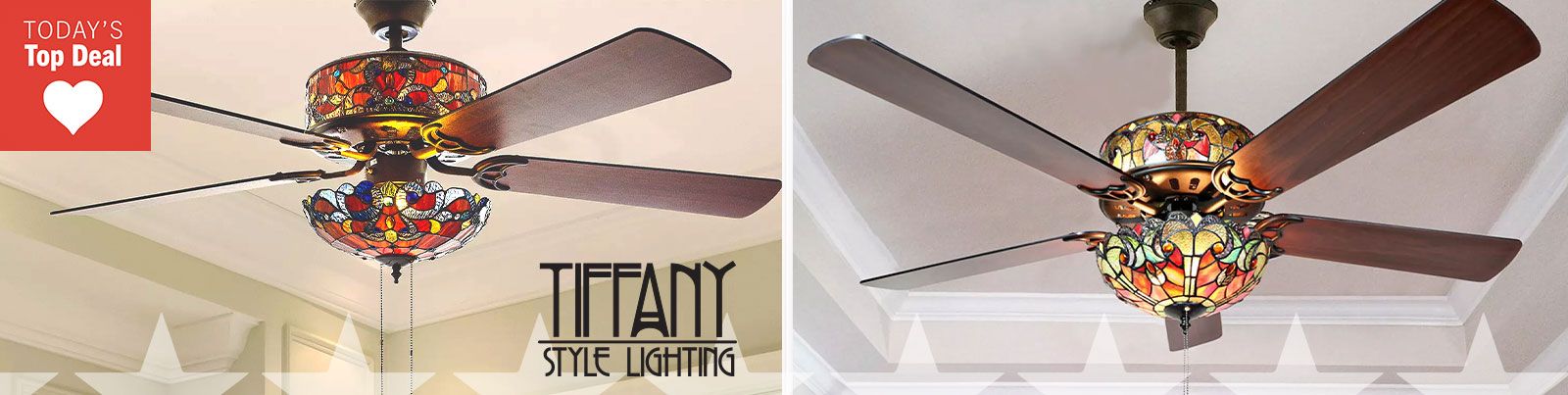 522-370 Tiffany Style Lighting Magna Carta Ceiling Fan