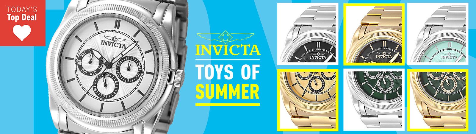 928-820 Invicta Slim 38mm or 46mm Quartz Multi Function Bracelet Watch
