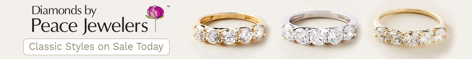 Peace Jewelers | 210-223 14K Gold Choice of Carat Weight Cultured Diamond 5-Stone Ring