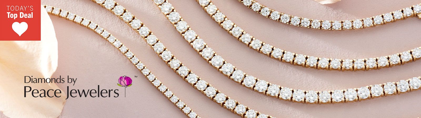 210-216 Peace Jewelers 14K Gold Choice of Carat Weight Cultured Diamond Tennis Bracelet