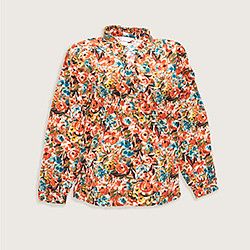 Our Floral Print Tie Neck Long Sleeve Blouse.