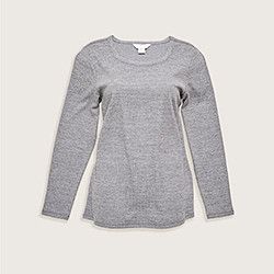 Our Ribbed Button Cuff Long Sleeve Tee.