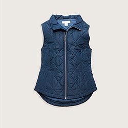 Our Quilted Zip Front Vest.