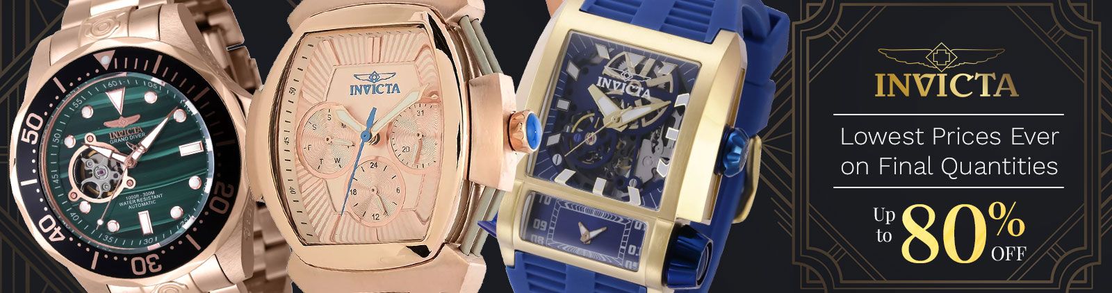 Invicta Lowest Prices Ever on Final Quantities  Up to 80% Off | 910-471, 923-461, 926-275