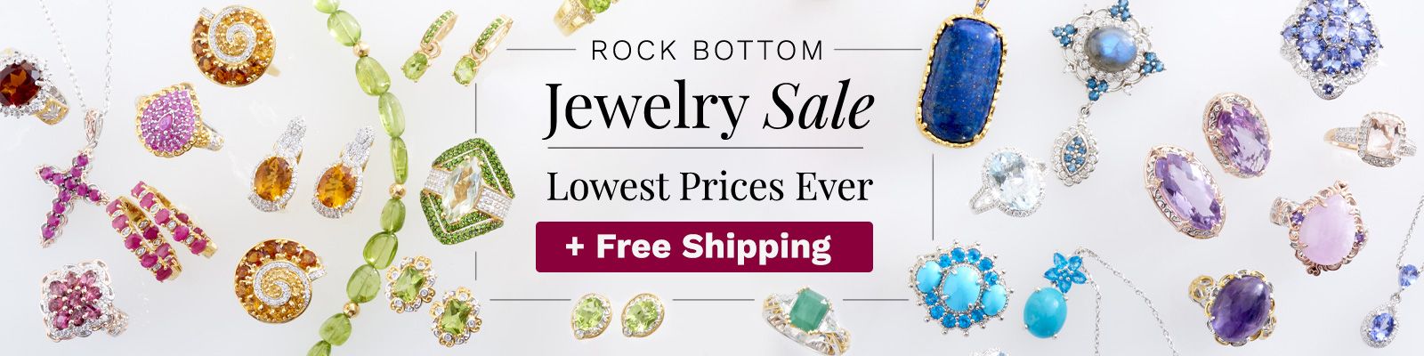 Rock Bottom Jewelry Sale - Lowest Prices Ever + Free Shipping