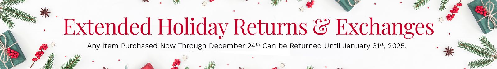 Extended Holiday Returns