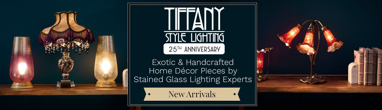 Tiffany Style Lighting 25th Anniversary 523-033, 523-880, 521-943, 524-774