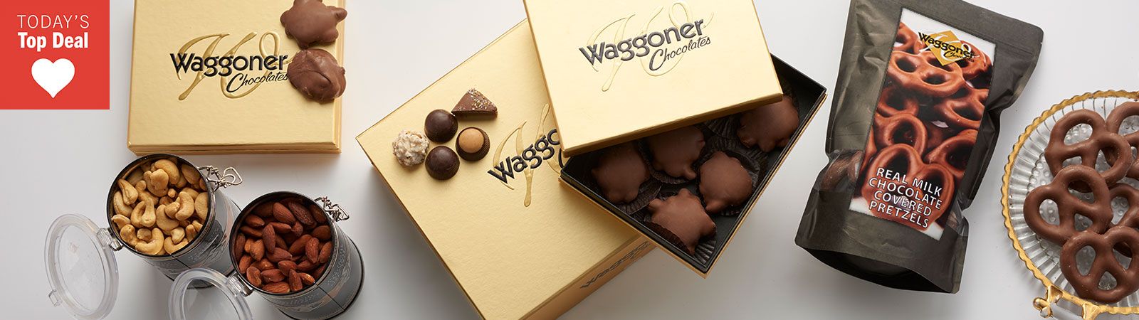 524-926 Waggoner Chocolate 6 lbs. Chocolates and Nuts Gift Set