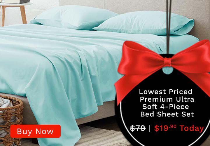 517-342  Lowest Priced Premium Ultra Soft 4-Piece Bed Sheet Set