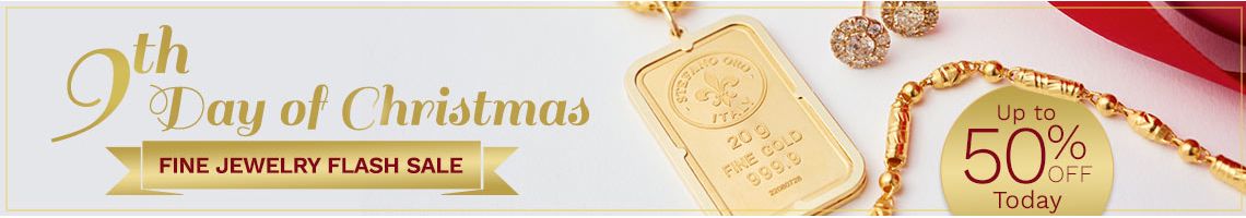 9th Day of Christmas  - 203-711 Stefano Oro 24K Gold Choice of Weight Ingot Pendant w 14K Gold Frame
