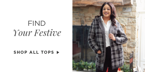 Find Your Festive. Shop All Tops.