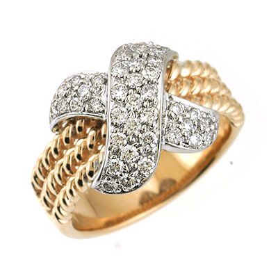 14k 0.50ctw Diamond Love Knot Ring