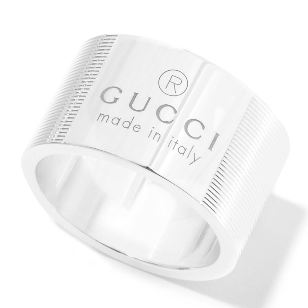 gucci silver band ring