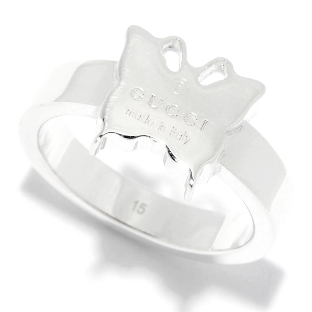 gucci butterfly ring silver