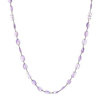 165-538 Victoria Wieck Collection 36 Oval & Round Gemstone Beaded Necklace - 165-538