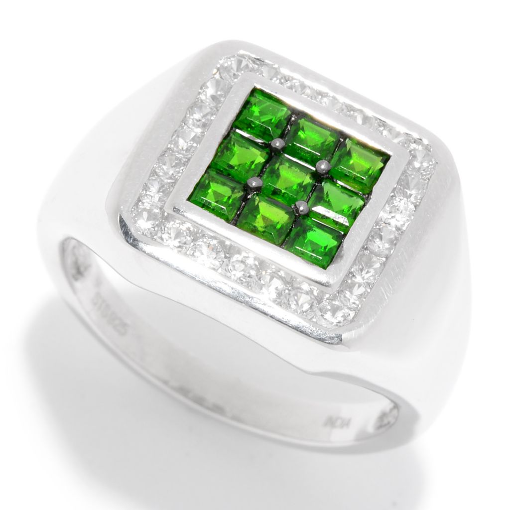 Details about   Chrome Diopside Gemstone Engagement Ring 925 Sterling Silver Rose Color