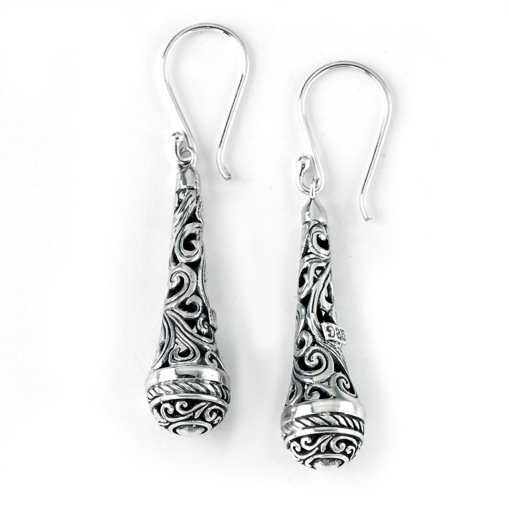 Sterling Silver Swirl Cone Earrings Sterling Silver Swirl Cone Earrings