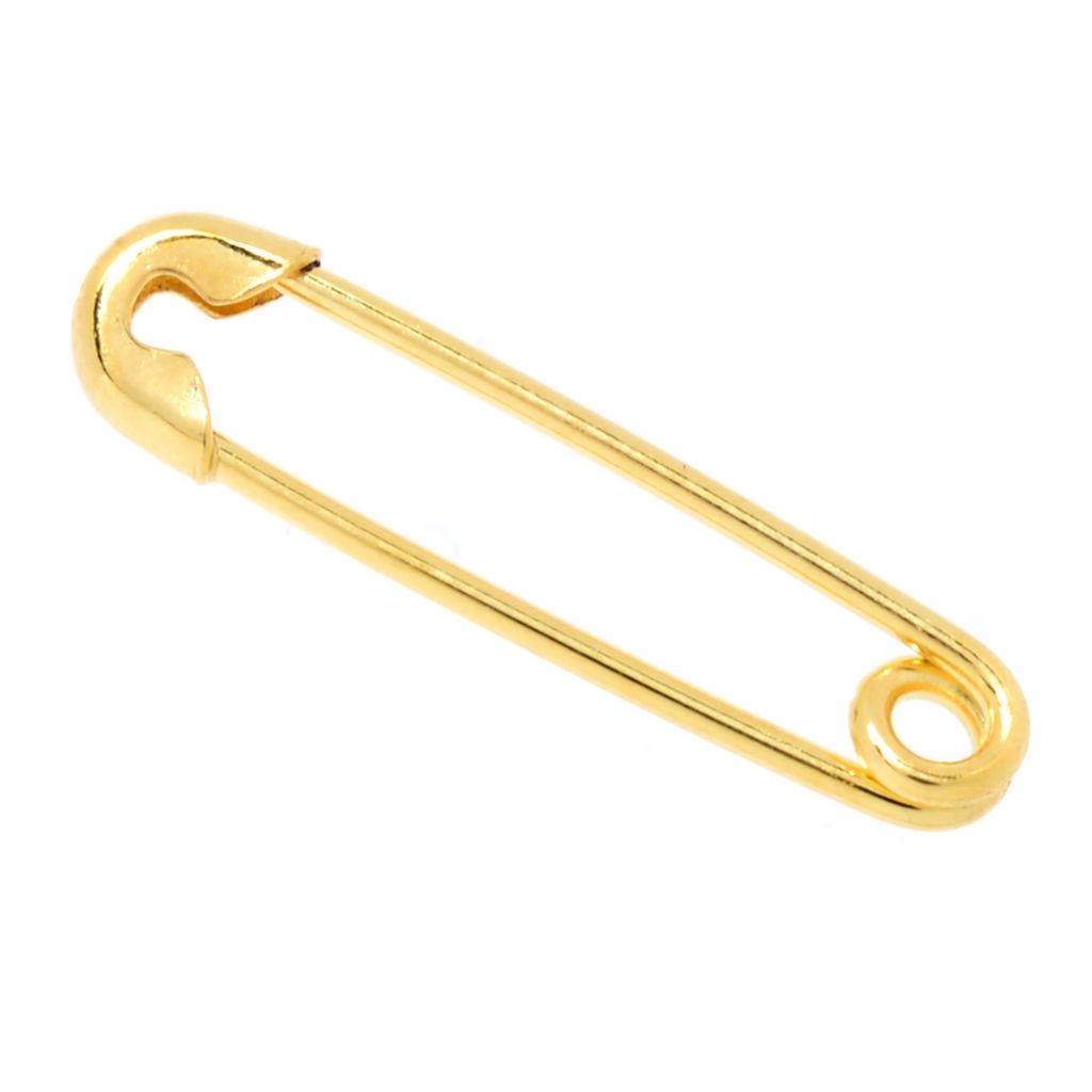 gold safety pins