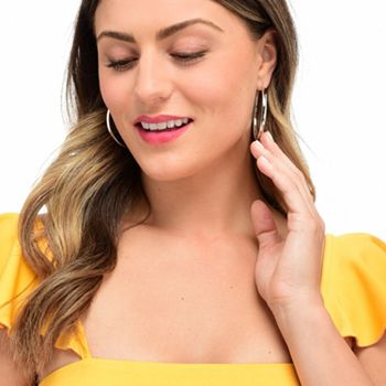 Albany Irvin Collections Ft. Toscana Italiana  175-015 Toscana Italiana Choice of Size High Polished Hoop Earrings - 175-015