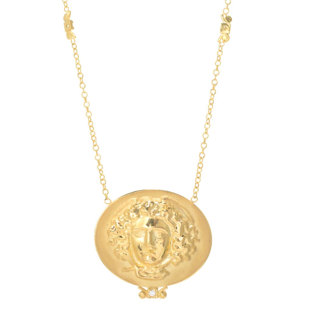 gold medusa necklace