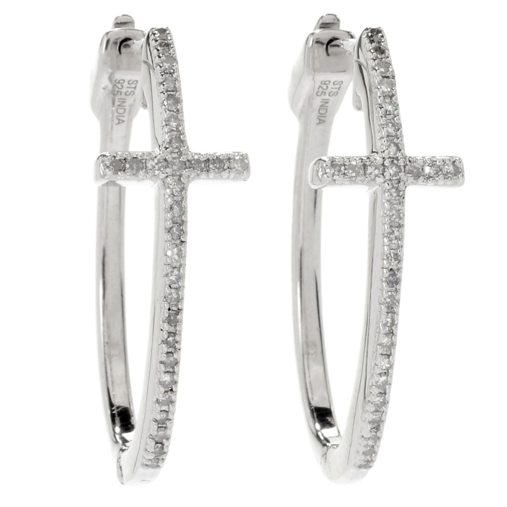 cross hoop earrings