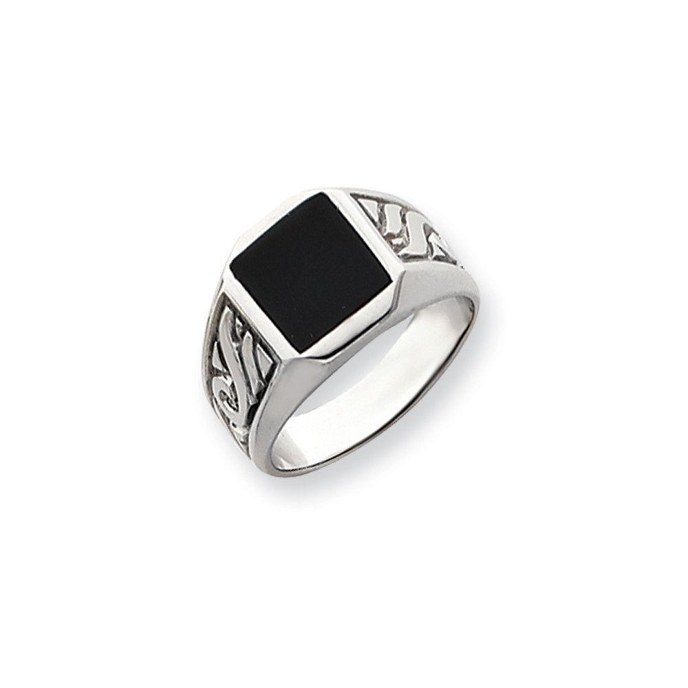 Gold Standard Jewelry Company Men S 14k Gold Onyx Ring Size 10 Shophq