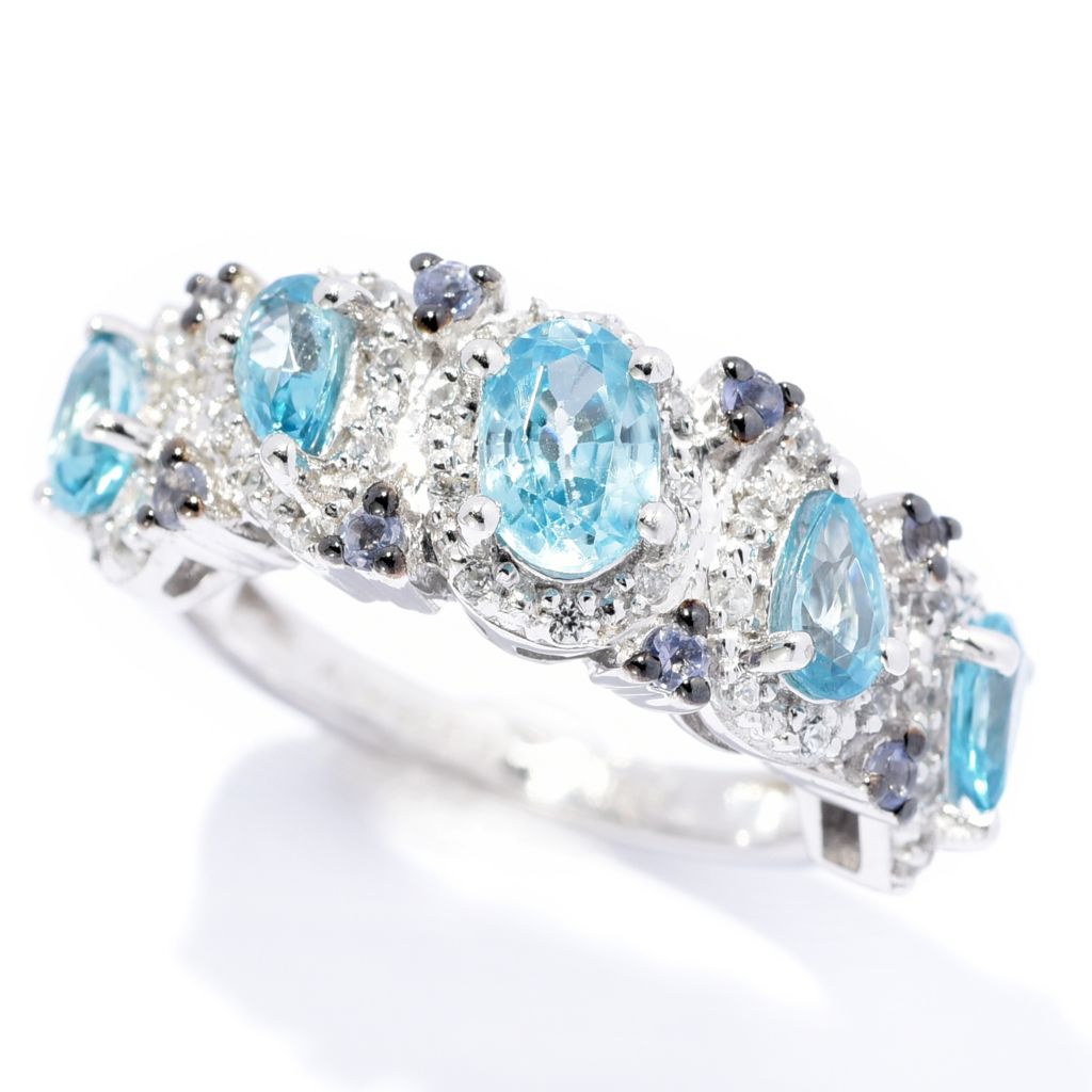 Blue zircon clearance eternity ring