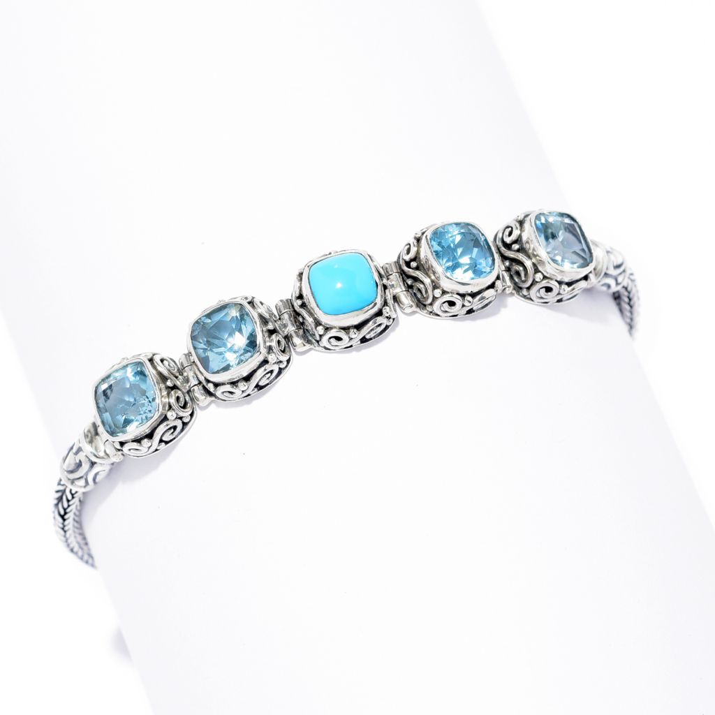 BLUE TOPAZ  BRACELET...Imperial Topaz Bracelet ...Blue Topaz Bracelet
