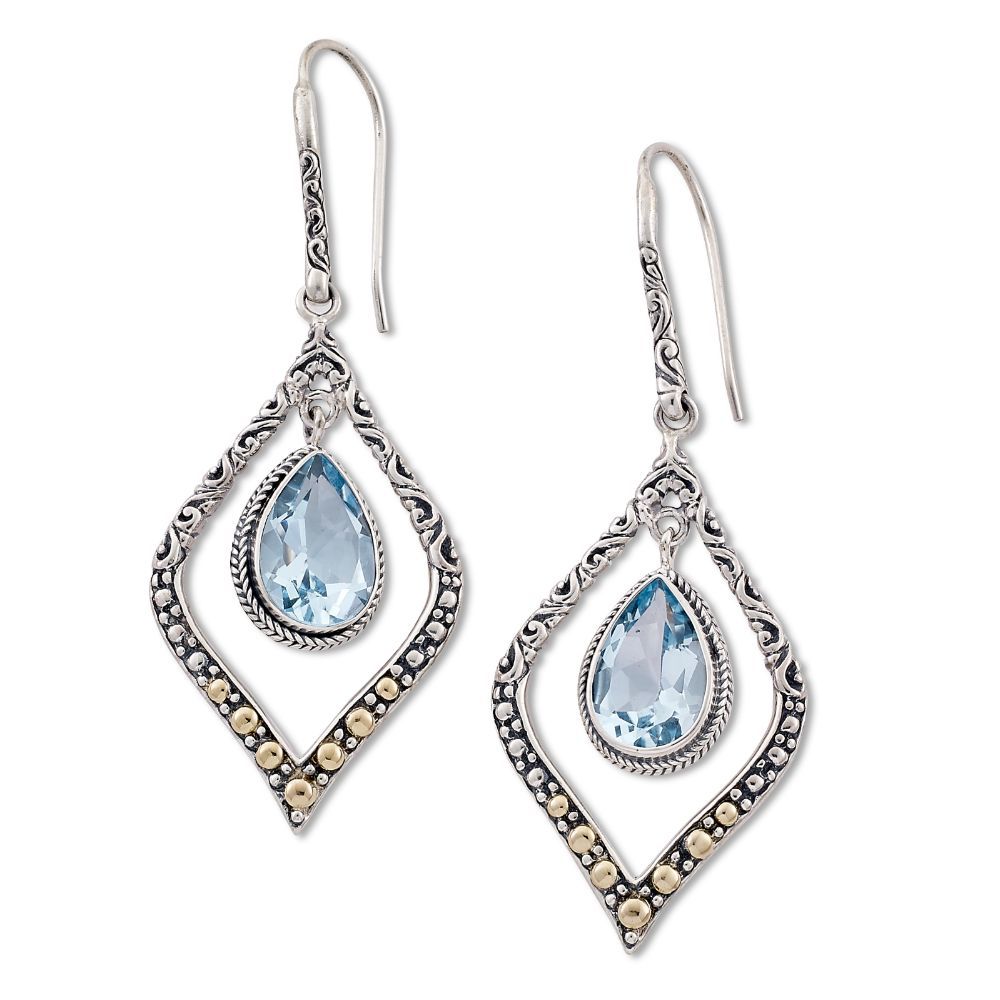 Samuel b blue deals topaz earrings