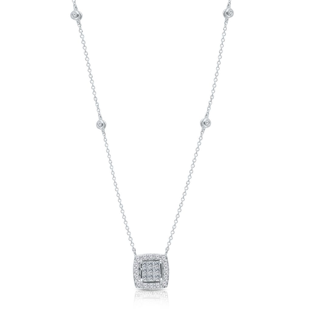 Kallati 14k White Gold Princesse Royale 18 0 85ctw Diamond Necklace Shophq