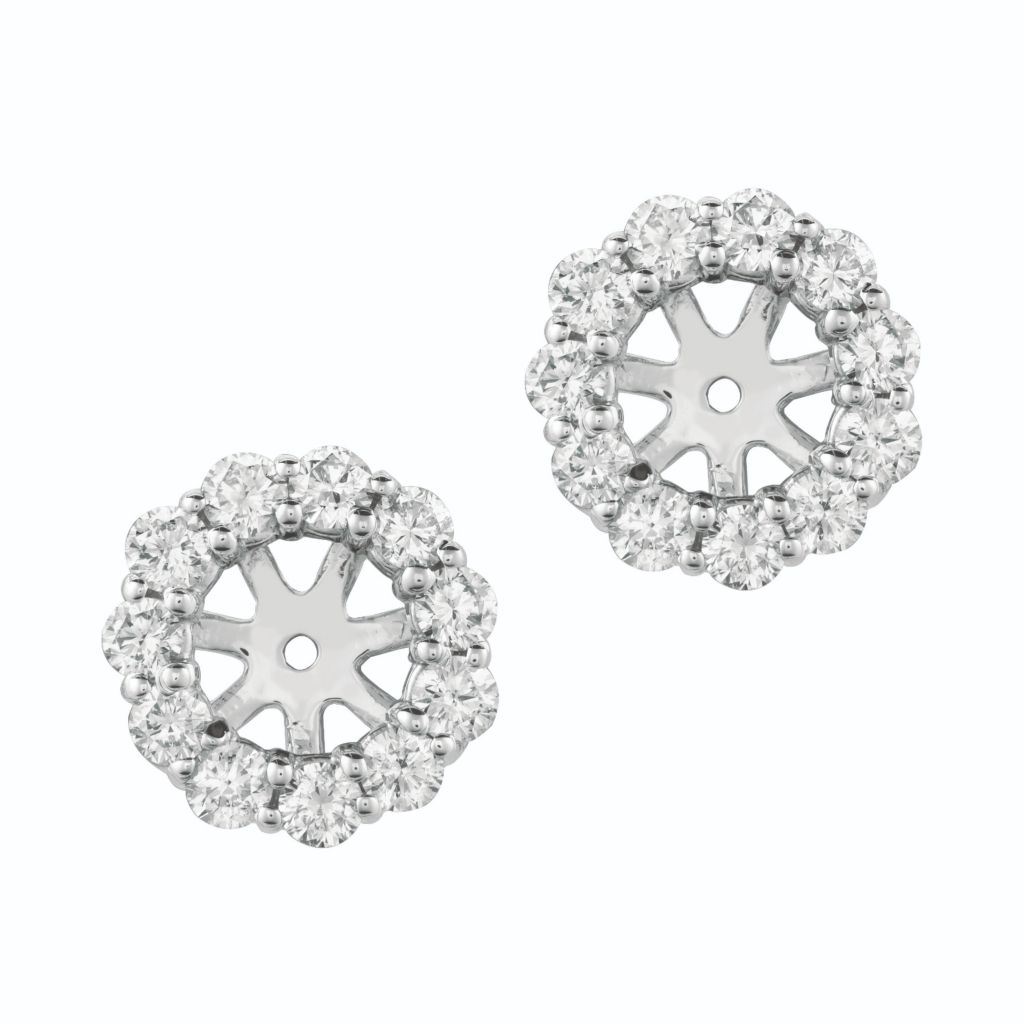 Morris & David White Gold Choice of Size Diamond Earring Jackets ...