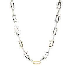 Artisan Silver by Samuel B. 18K Gold Accented Paperclip Necklace