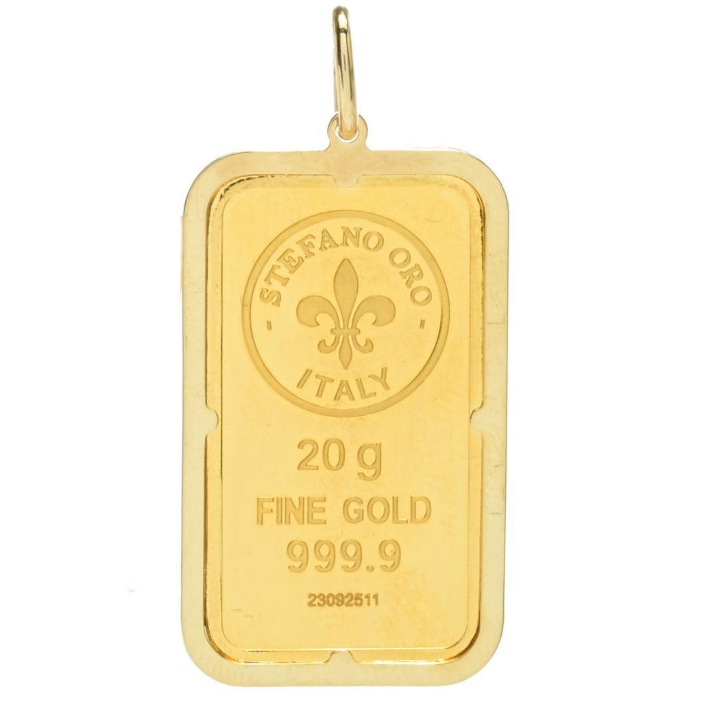 Solid gold deals ingot pendant