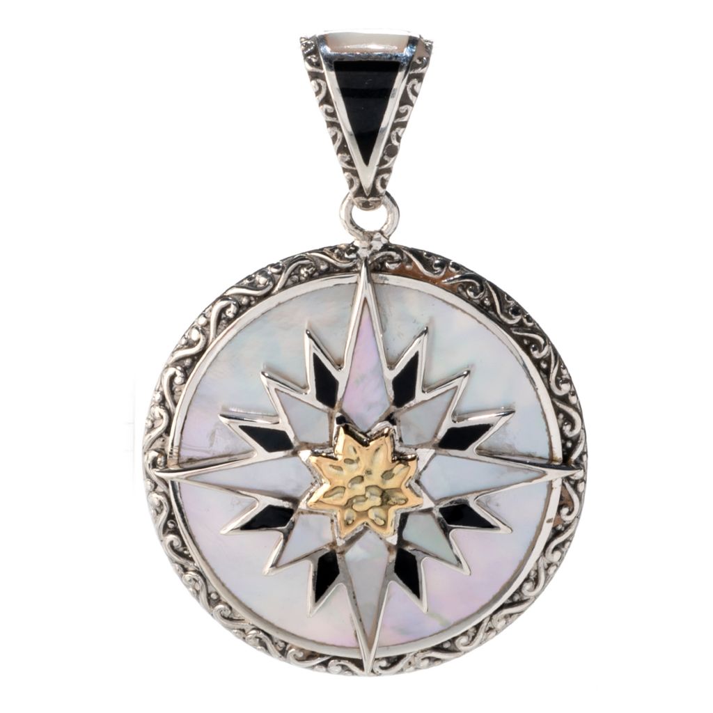 Artisan Silver By Samuel B. 18K Gold Accented Mother-of-Pearl North ...