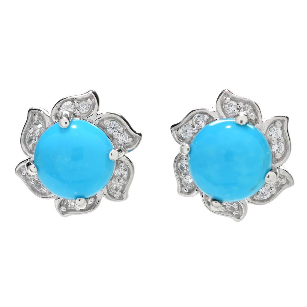 Sleeping Beauty Turquoise Stud Earrings | Made in Earth US