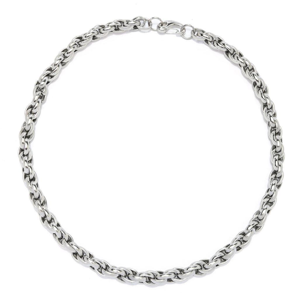 Stayin' Alive Stainless Steel Chain Necklace - Silver
