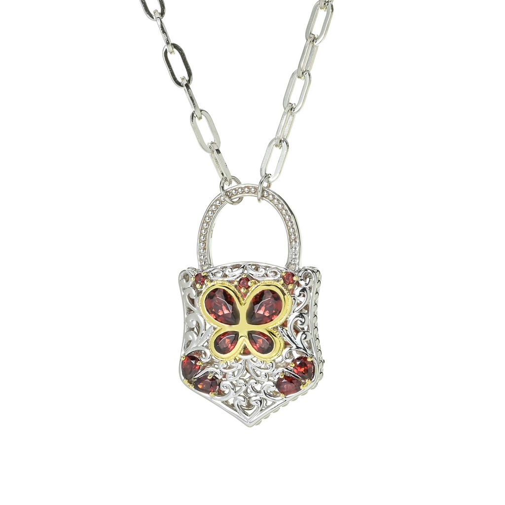 Dallas Prince 6.22ctw Red Garnet & Multi Sapphire Reversible 