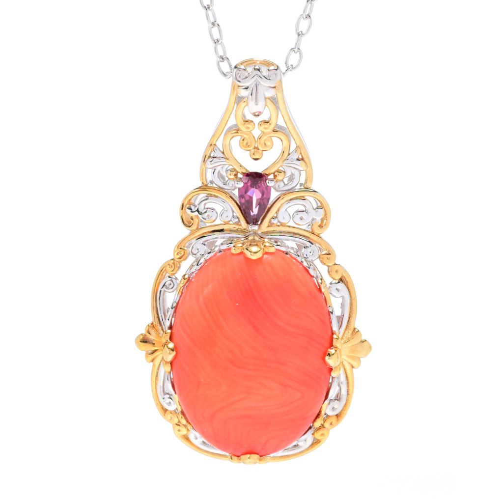 Red Mediterranean coral necklace with a carved coral clasp, 18 kt gold and  diamonds.