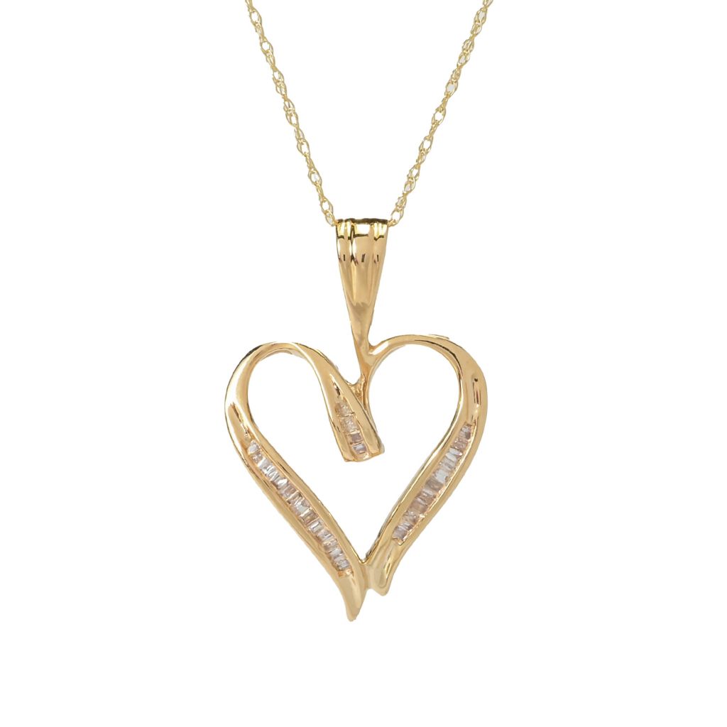 Hearts Together Diamond Pendant 14k Yellow Gold 1/4 CTW 18 Diamonds Hearts Together Diamond Pendant 14k Yellow Gold 1/4 CTW 18 Diamonds