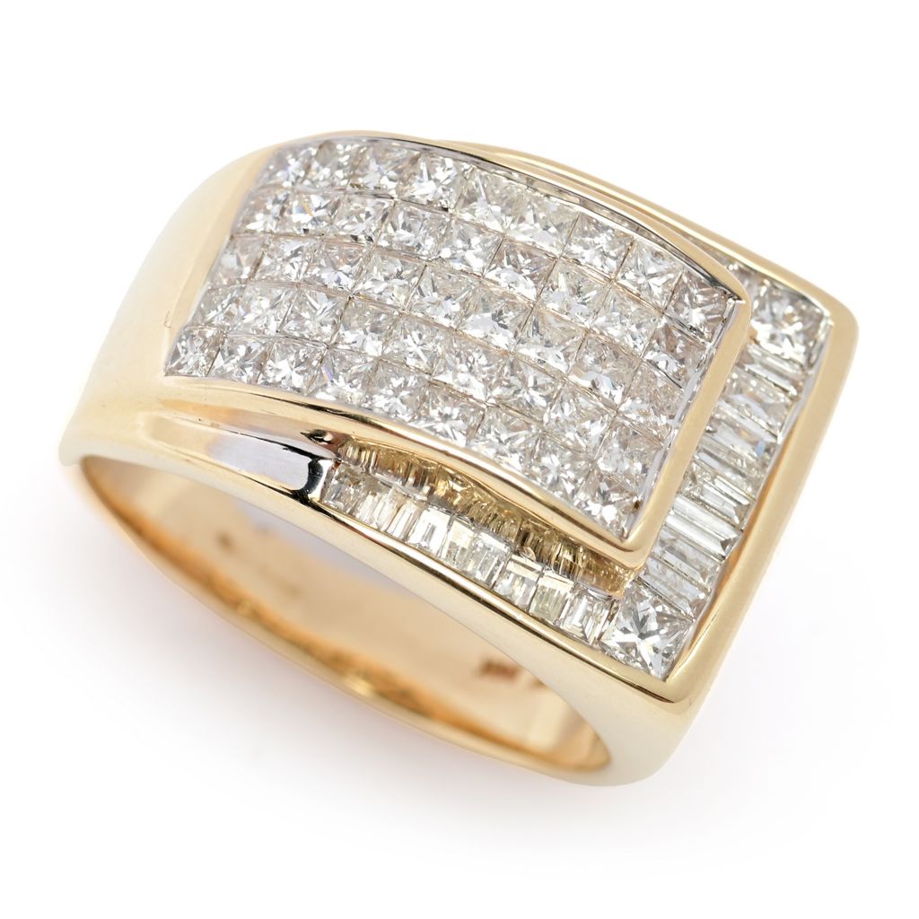 CLOSEOUT 14K Gold 1 93ctw Princess Baguette Diamond Ring  