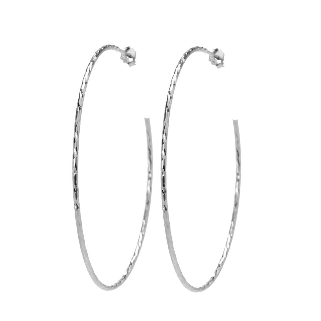 Sterling Forever Sterling Silver Hoop Earrings