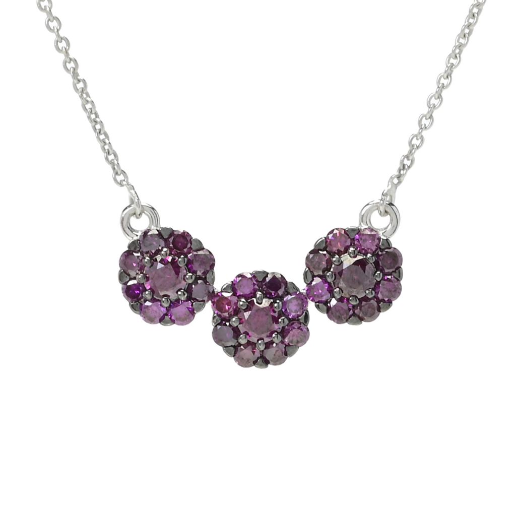 Purple hot sale diamond necklace