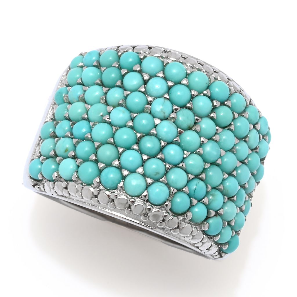 Plated Large Turquoise Nugget Ring