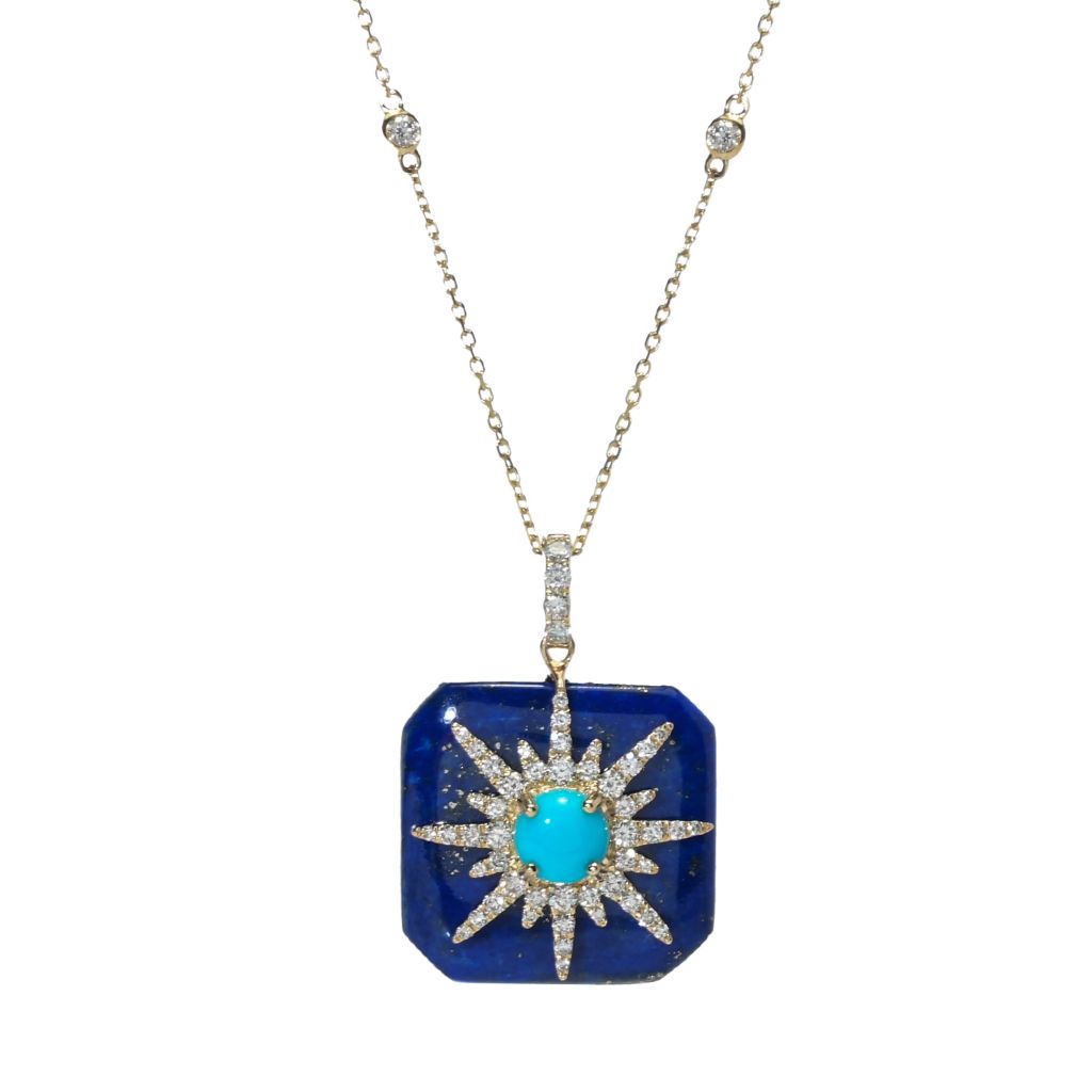 CIRARI Diamond Sleeping Beauty Turquoise Lapis Starburst  