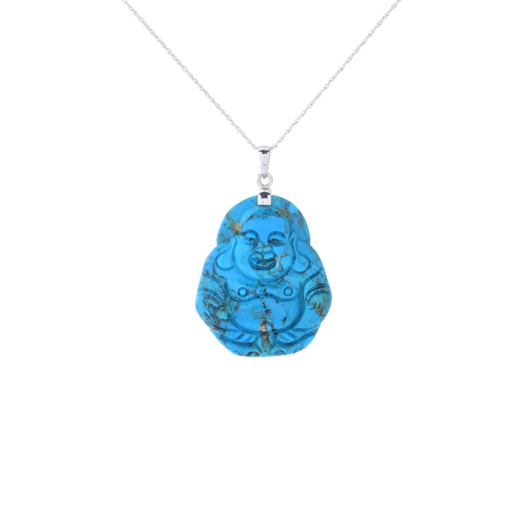 Turquoise buddha online pendant