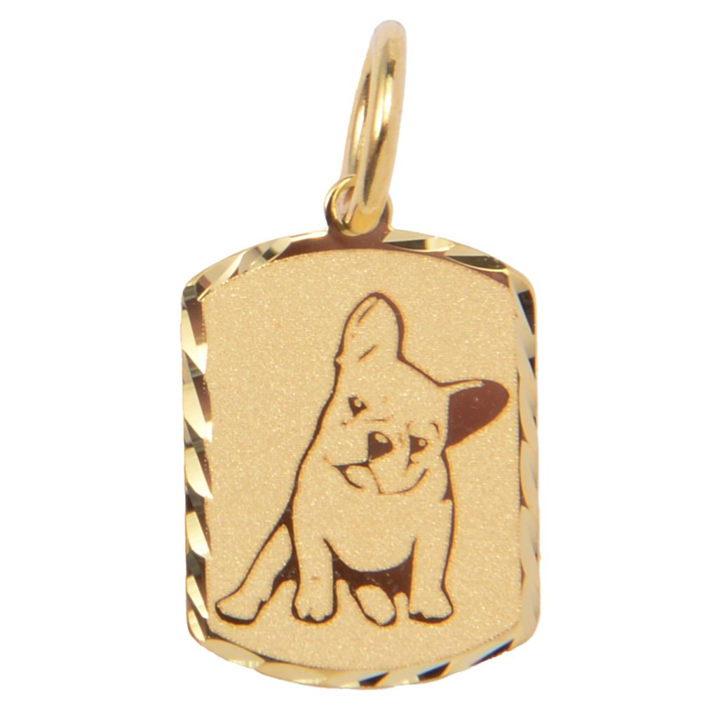 Hotsell 10K Gold Frenchie Pendant