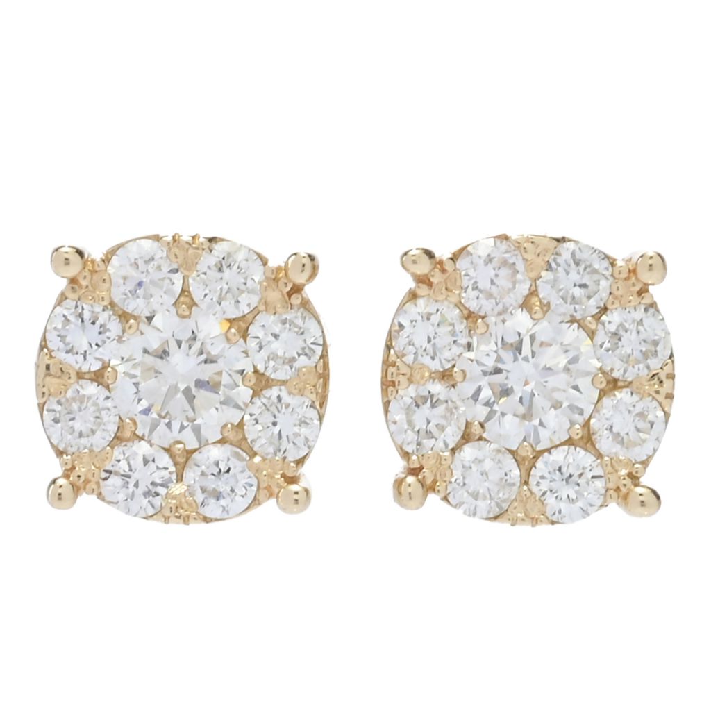Grown Gorgeous 14K Gold Choice of Carat Lab Grown Diamond Solitaire Earrings on sale at shophq.com - 206-890