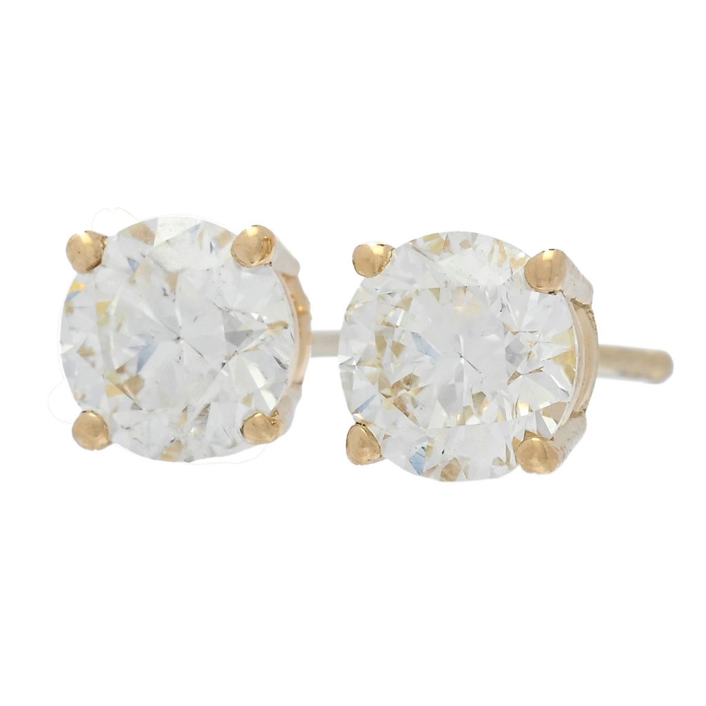 Sonia Bitton Galerie de Bijoux® 14K Gold 1.04ctw Diamond Cluster Stud Earrings on sale at shophq.com - 204-692