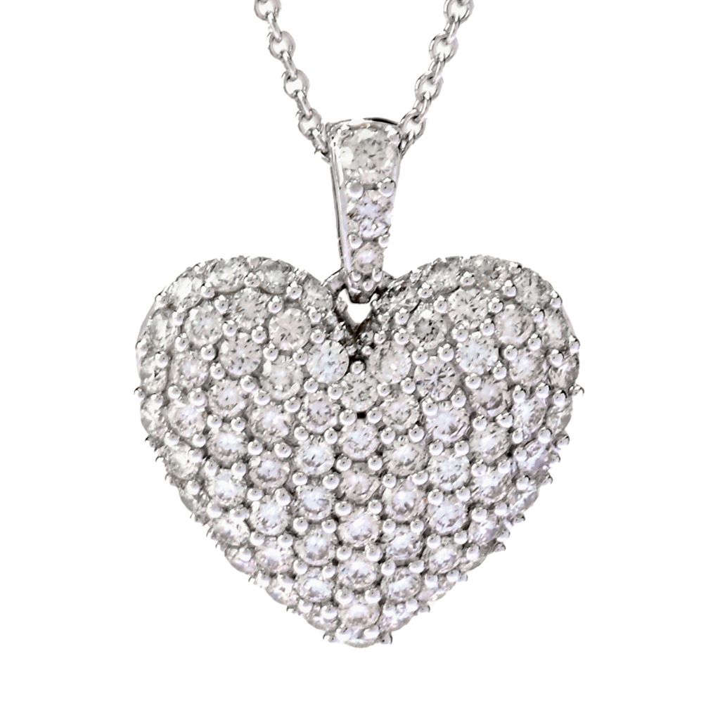 Morris David 14K Gold 1 00ctw Pave Diamond Heart Pendant w  