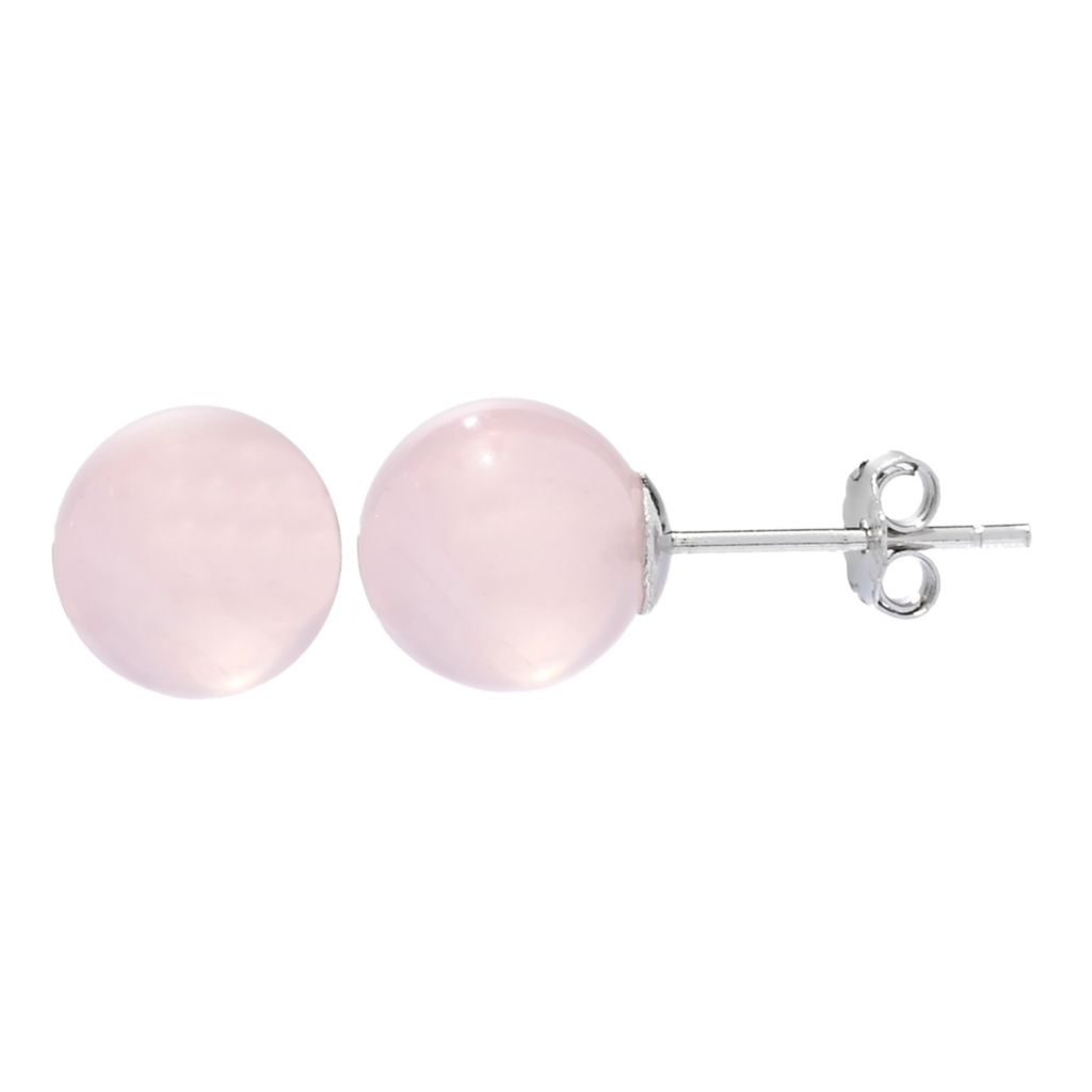 Rose Quartz Earrings Side